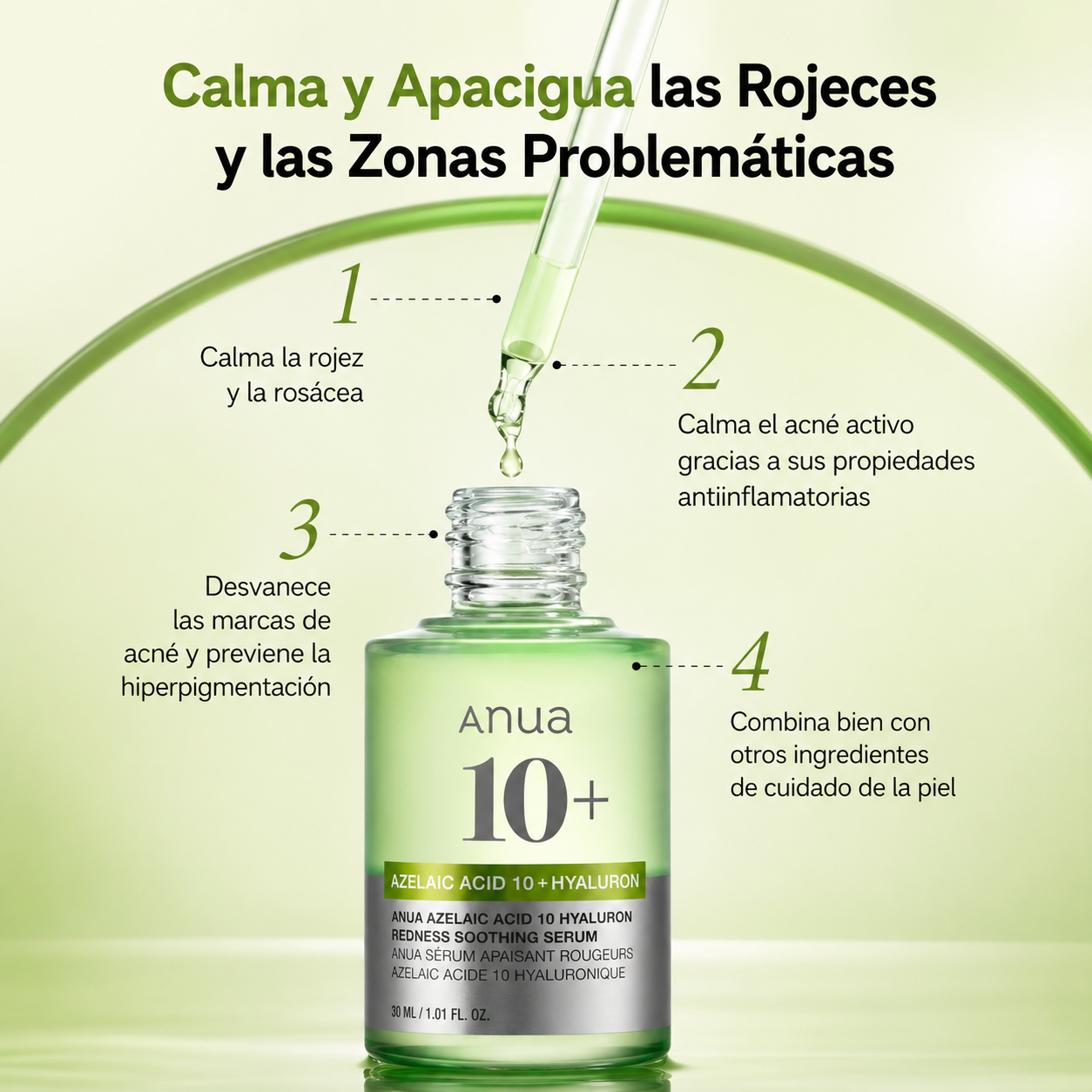 ANUA CALMA™  Sérum Calmante de Ácido Azelaico 10% + Hialurónico